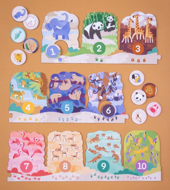 ✨Další novinka od 🐱KUKIKUK je ZOO puzzle lotto, se kterým je spoooousta zábavy! 🐯 Je obří a vhodné pro děti už od 2 let 🦦...